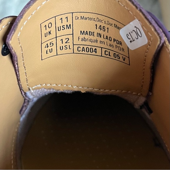 Dr. Air Walk Martens Purple Leather Shoes | 11m / 12.5w - Picture 7 of 8